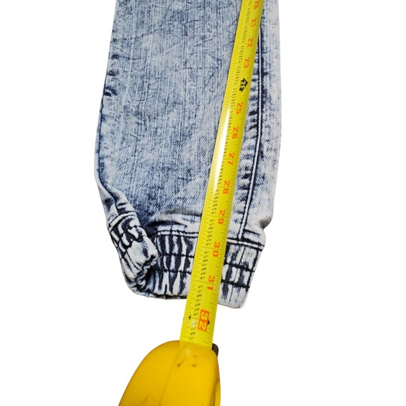 Thrill Denim Jogger Pants Elastic Waist Drawstring Stretch Womens M/31 Acid Wash - Picture 9 of 10